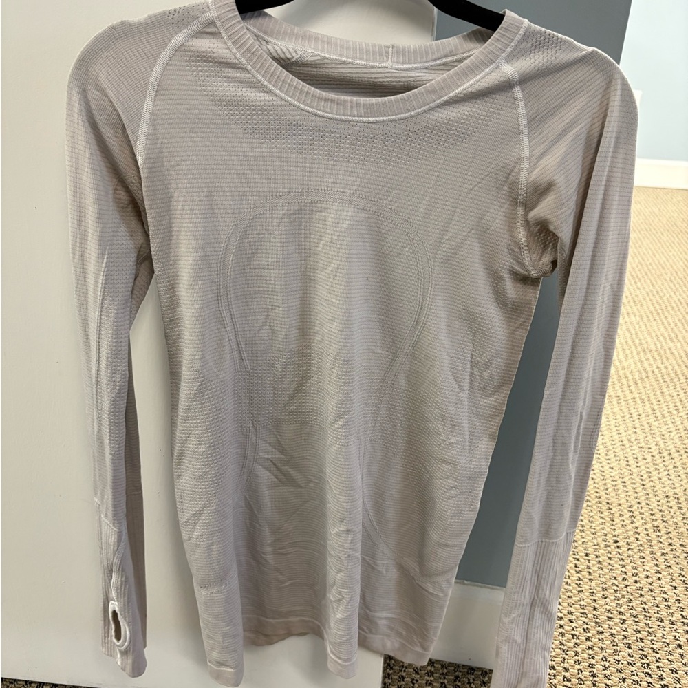 lululemon athletica Cream Long Sleeve Top
